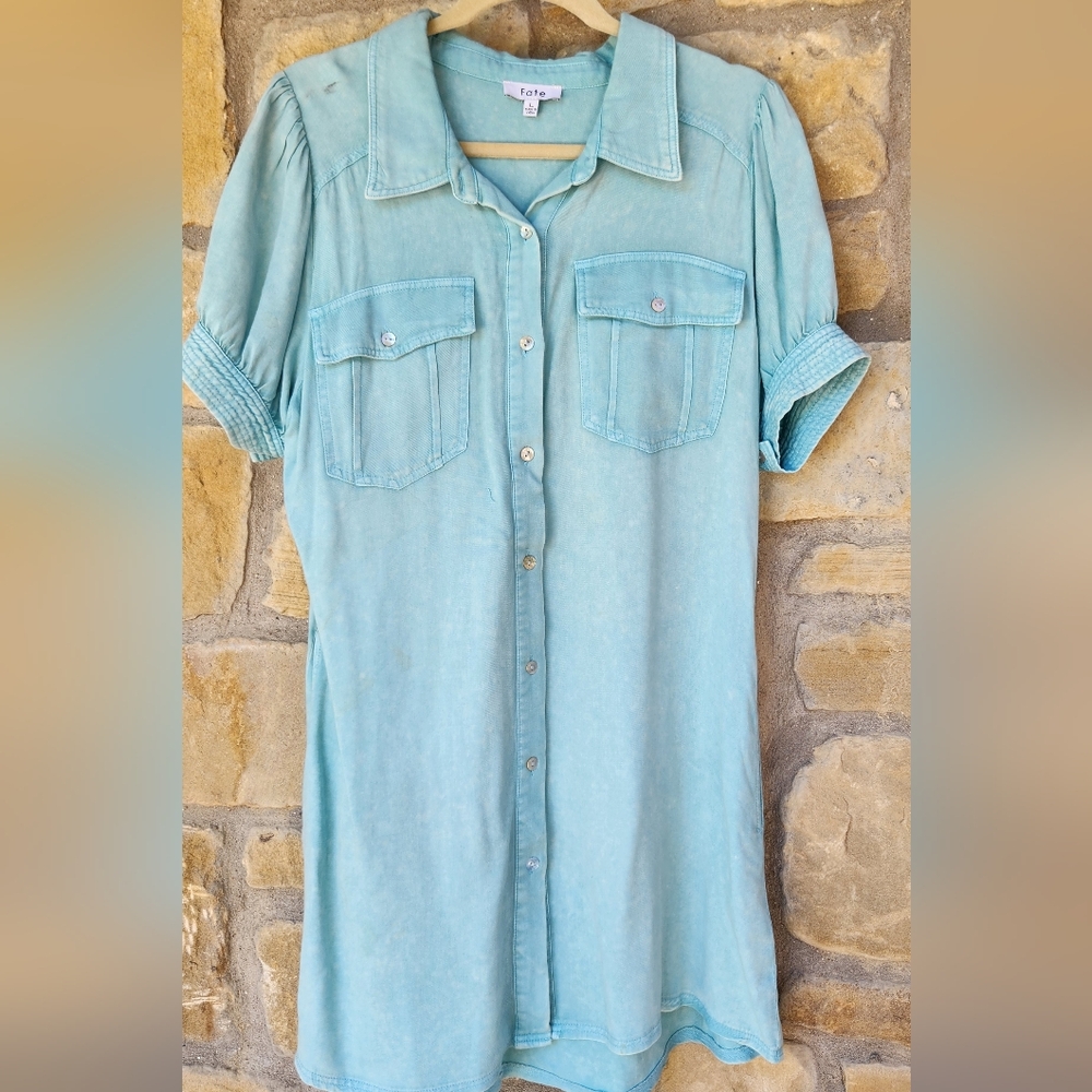 Fate Sky Blue Casual Shirt